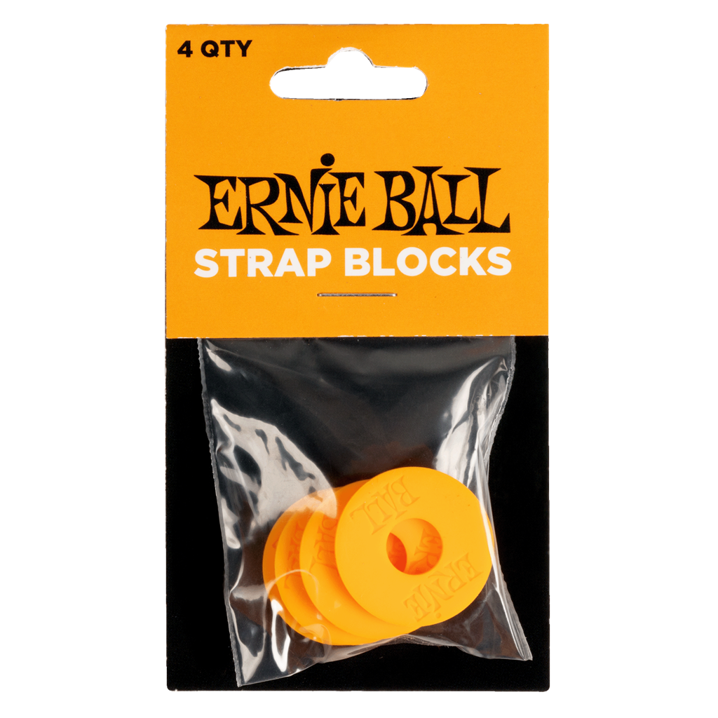 Ernie Ball Strap Blocks 4 Pack Orange