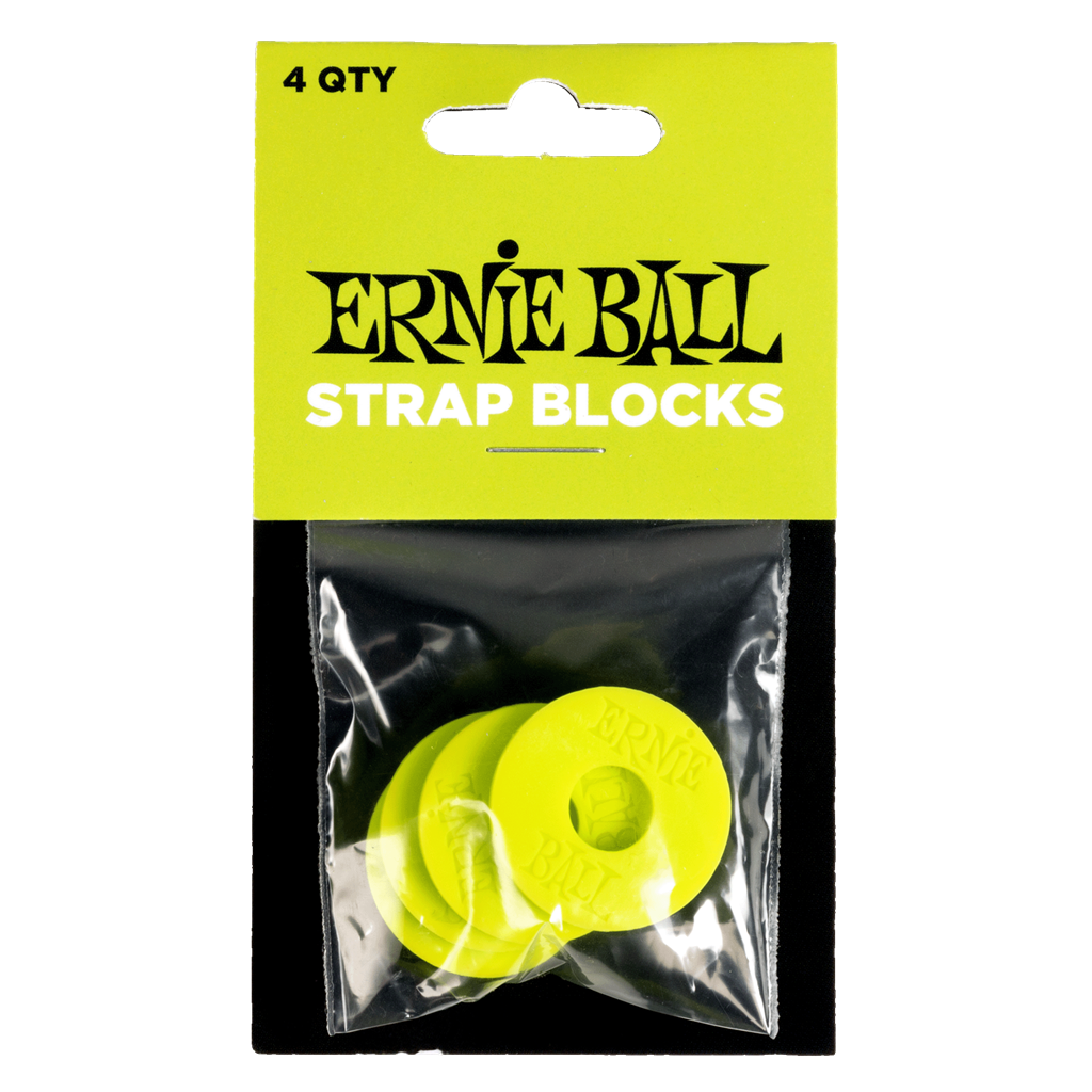 Ernie Ball Strap Blocks 4 Pack Green
