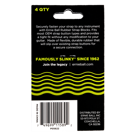 Ernie Ball Strap Blocks 4 Pack Green - Music Vault