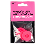 Ernie Ball Strap Blocks 4 Pack Pink