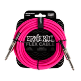 Ernie Ball Flex Instrument Cable Straight/Straight 20ft/6m Pink