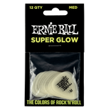 Ernie Ball Super Glow Guitar Picks 12 Pack Medium .72mm