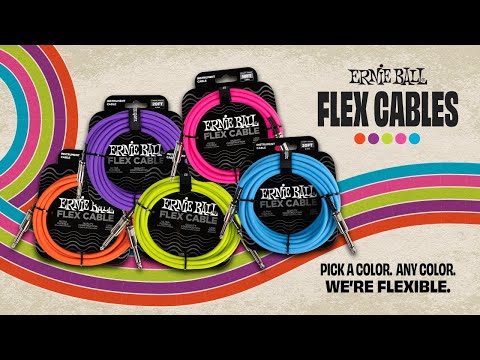 Ernie Ball Flex Instrument Cable Straight/Straight 20ft/6m Purple
