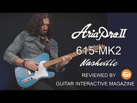 Aria 615 MKII Nashville Electric Guitar Turquoise Blue
