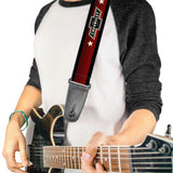 Buckle-Down Guitar Strap Chevrolet Bowtie SINCE 1911 Stars Stripe Black Red Ivory