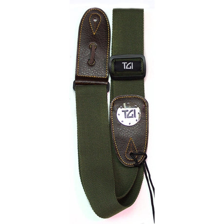 TGI Guitar Strap Woven Green - Music Vault