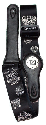TGI Guitar Strap Warrior Mask Black