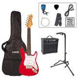 Encore E375 3/4 Electric Guitar Starter Pack Gloss Red - Music Vault