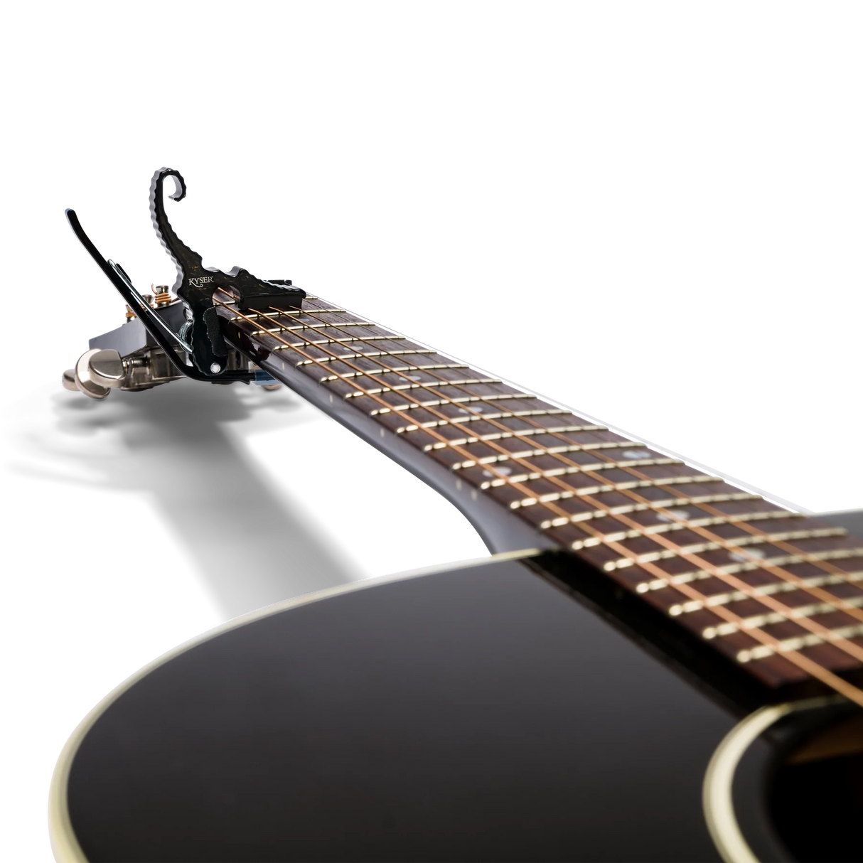 Kyser Quick Change Short Cut Partial Guitar Capo Black - Music Vault
