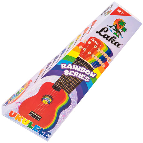 Laka Rainbow Series Soprano Ukulele Natural - Music Vault