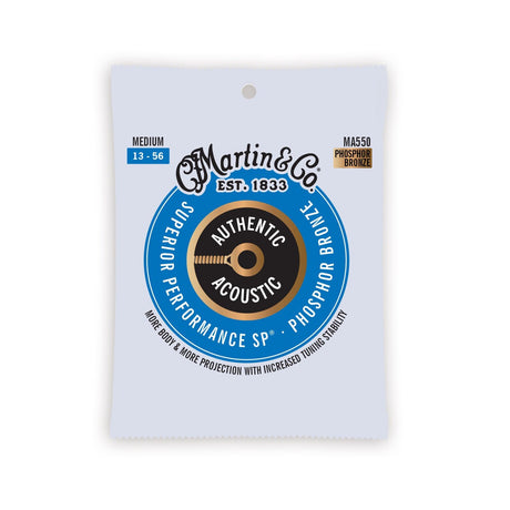 Martin Authentic Acoustic SP Phosphor Bronze Acoustic Guitar Strings Medium - Music Vault