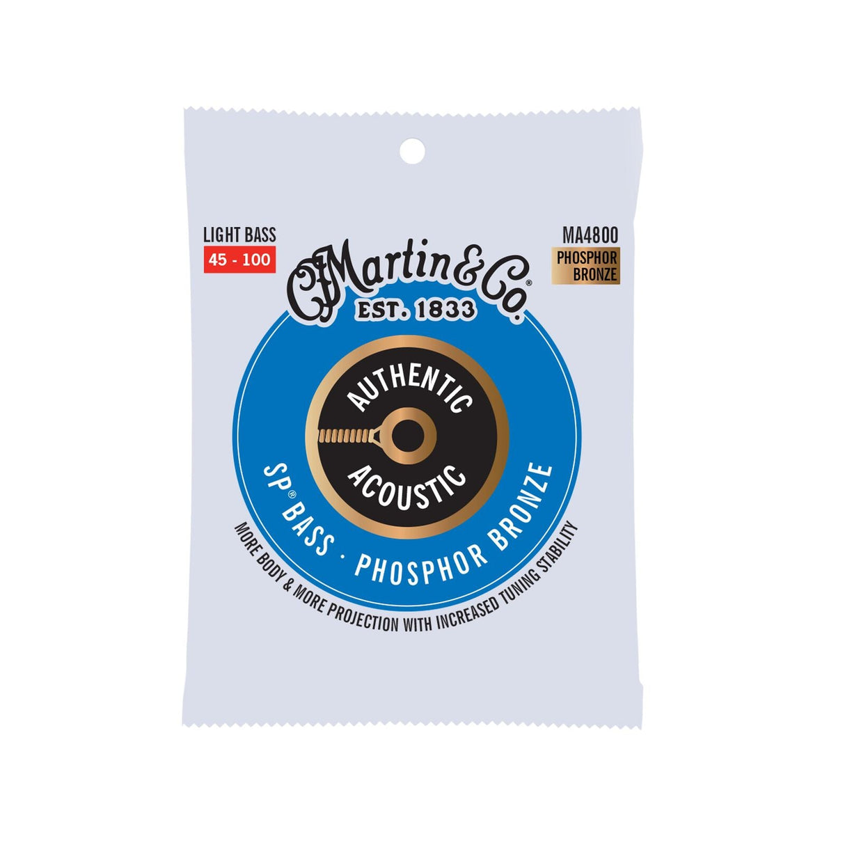 Martin MA4800 Authentic Acoustic SP 80/20 Bronze Bass Strings Light - Music Vault