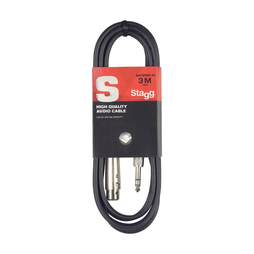 Stagg SAC3PSXF/DL Balanced XLR Female To Jack Cable 3m Music Vault