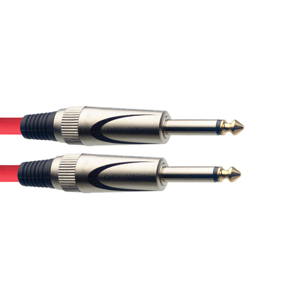 Stagg SGC6DL/CRD Deluxe Instrument Cable Red 6m / 20ft Music Vault