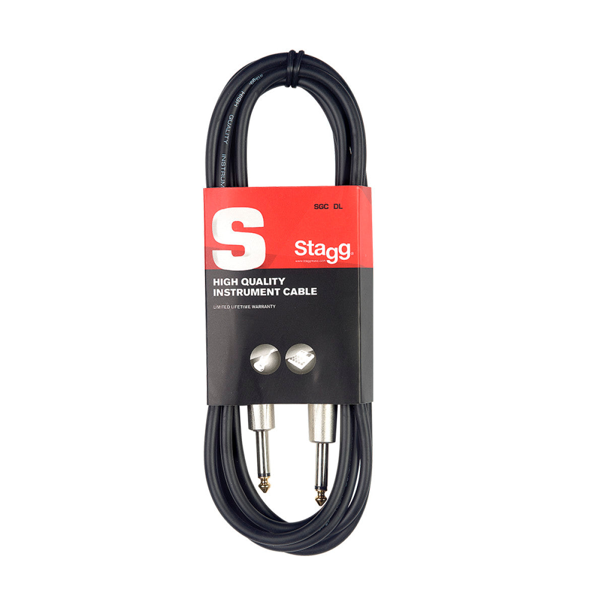 Stagg SGC6DL Deluxe Instrument Cable 6m / 20ft Music Vault
