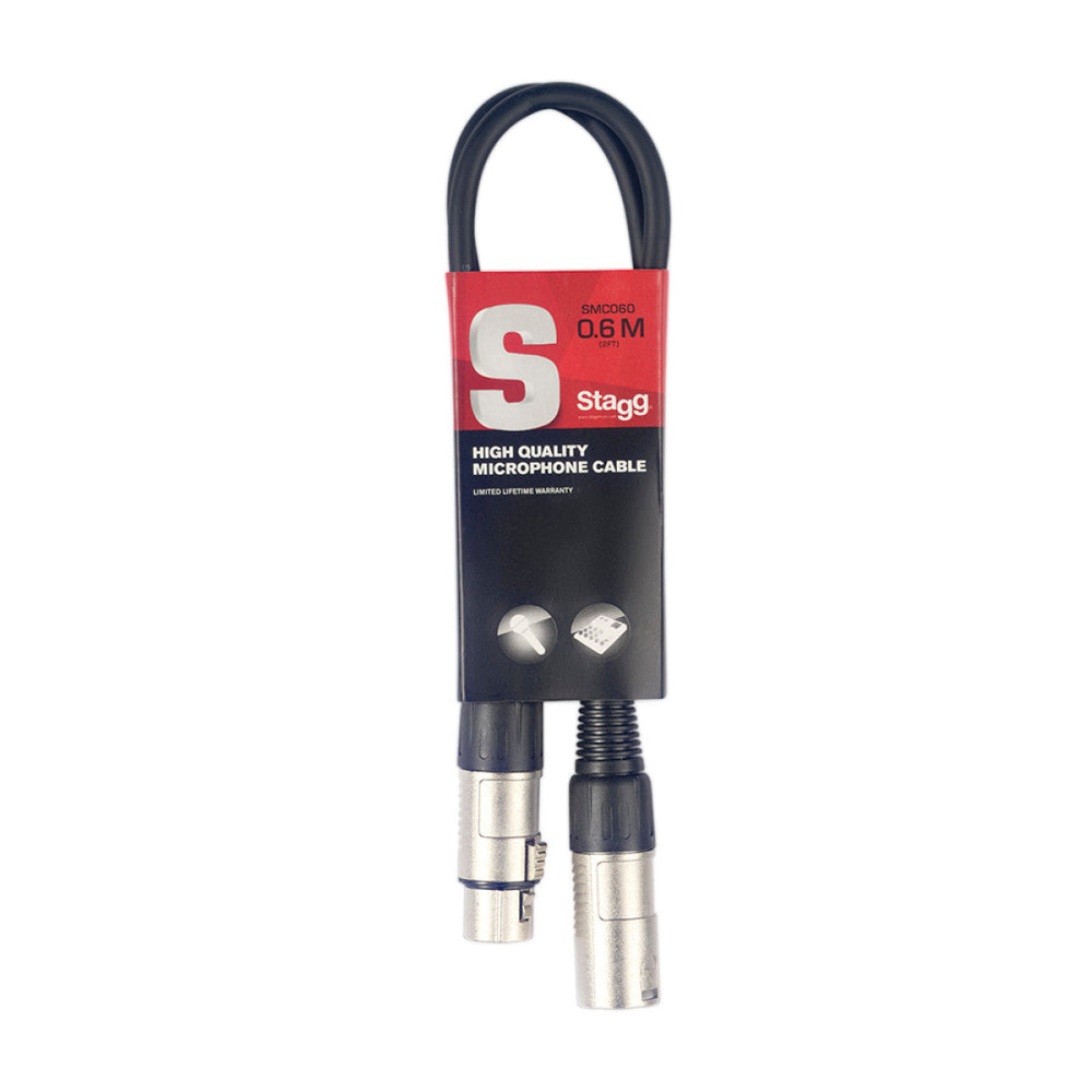 Stagg SMC060 Microphone Cable XLR 60cm / 2ft Music Vault