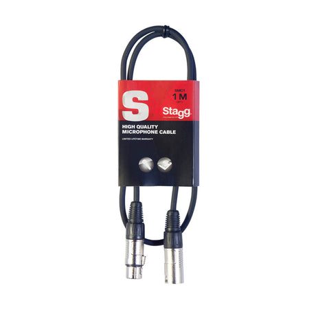 Stagg SMC1 Microphone Cable XLR 1m / 3ft Music Vault