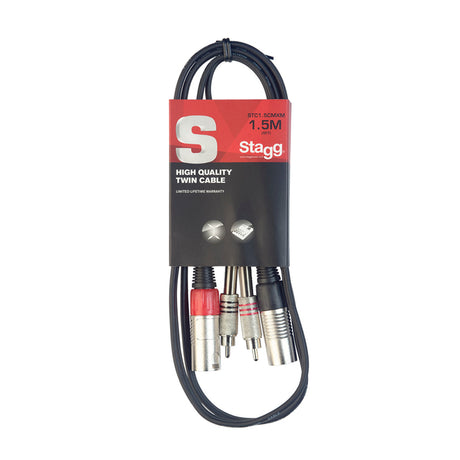 Stagg STC1,5CMXM Stereo Phono/XLR Male 1.5m Music Vault
