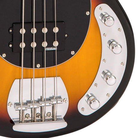 Vintage Reissued Series V964 Active Bass Guitar Sunset Sunburst - Music Vault