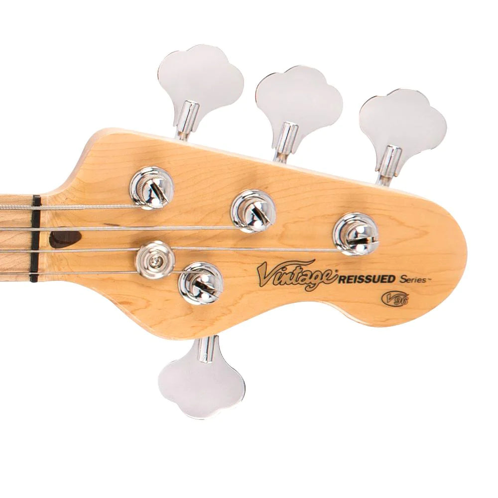 Vintage Reissued Series V964 Active Bass Guitar Sunset Sunburst - Music Vault